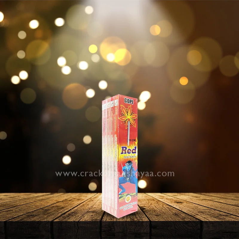10 cm Red Sparklers | Akshayaa Agencies Sivakasi